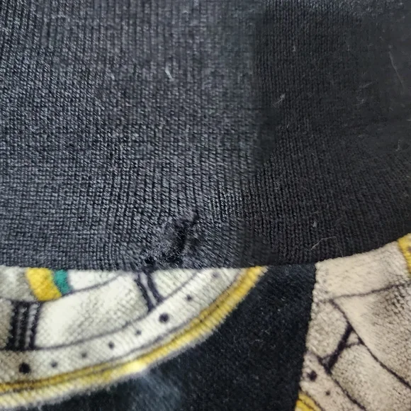 Escada Margaretha Ley Women Jacket M Vintage Velour Bomber Watch Print Black - Picture 10 of 11